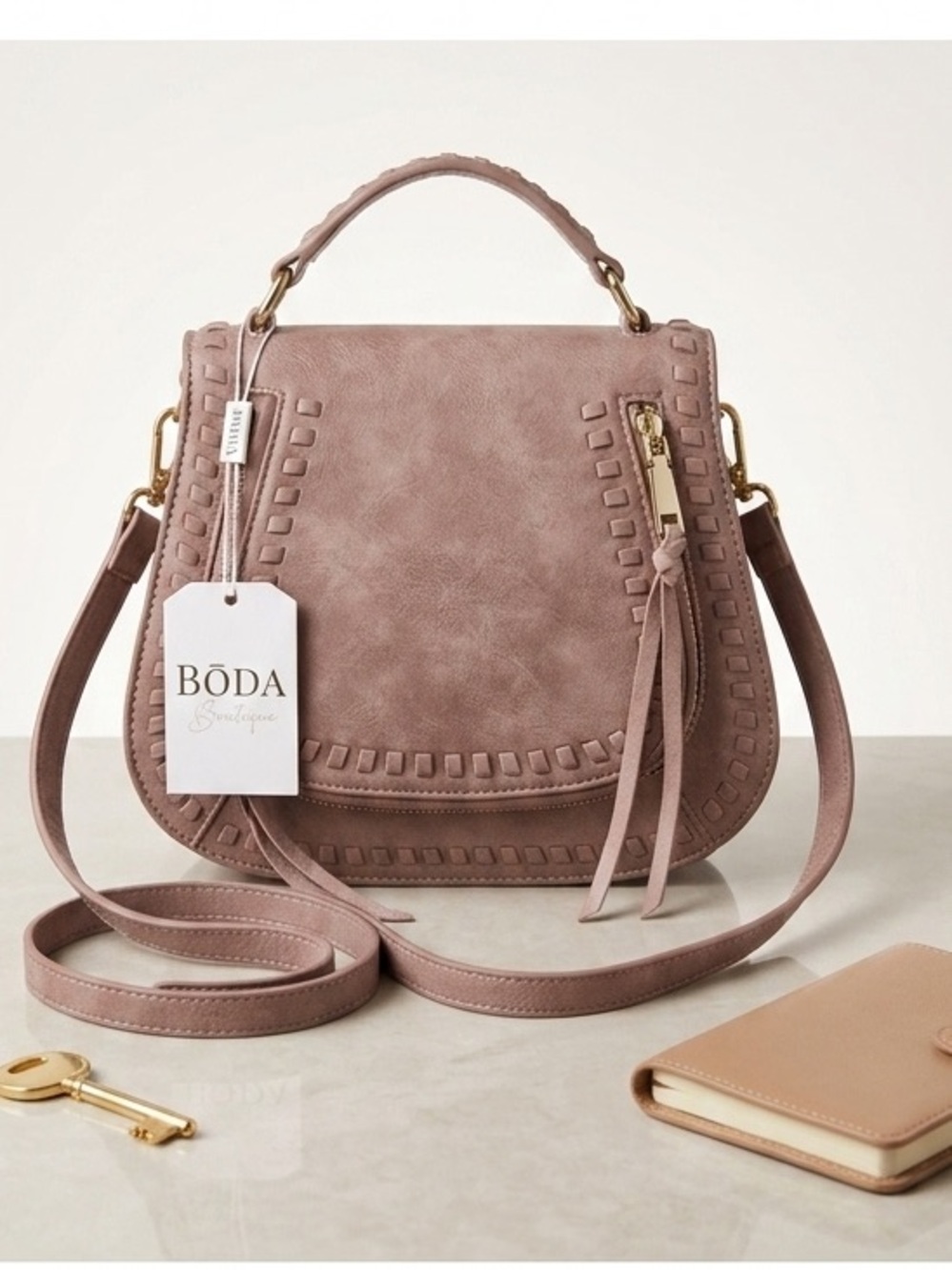 Soft Mauve Crossbody Bag